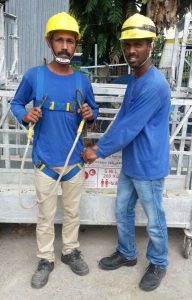 Gondola Worker in Safety PPE